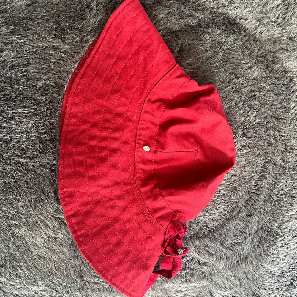 Helen Kaminski Red Cotton Bucket Hat